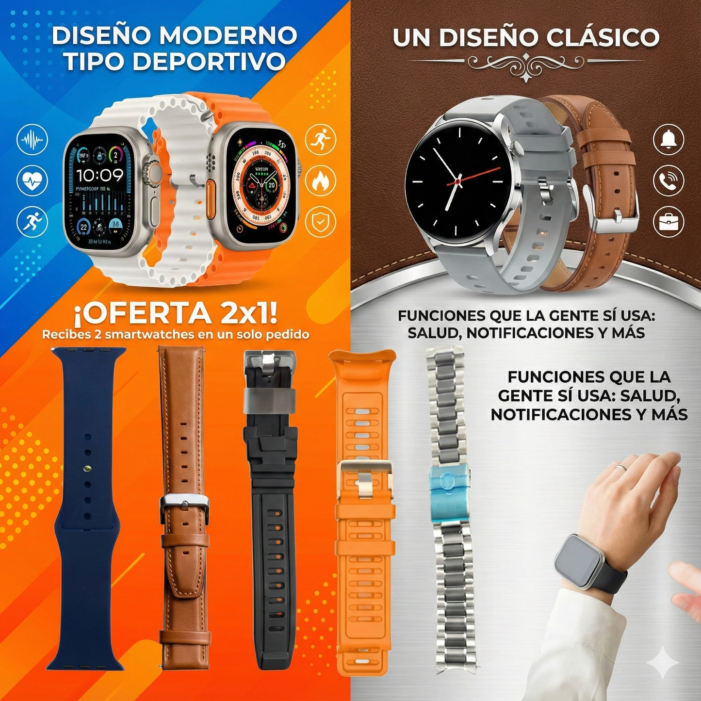 Combo Dúo Smartwatch D13 GS
